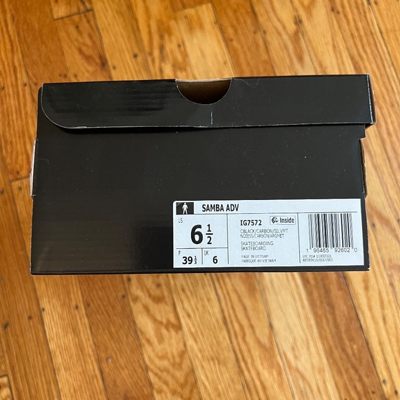 NIB Adidas Samba ADV “CARBON” W7.5 Black Carbon Silver IG7572 *Limited Release* - Picture 10 of 10